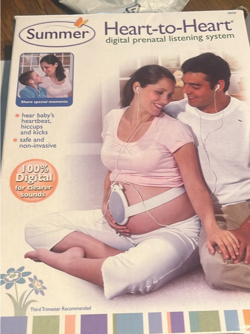 Summer Heart-to-Heart Digital Prenatal Listening System - White/Pink